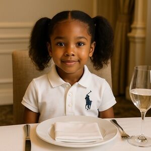 🆕🎀 Polo Ralph Lauren Girls Short Sleeve Polo Shirt Blouse Buttons NEW 4/4T